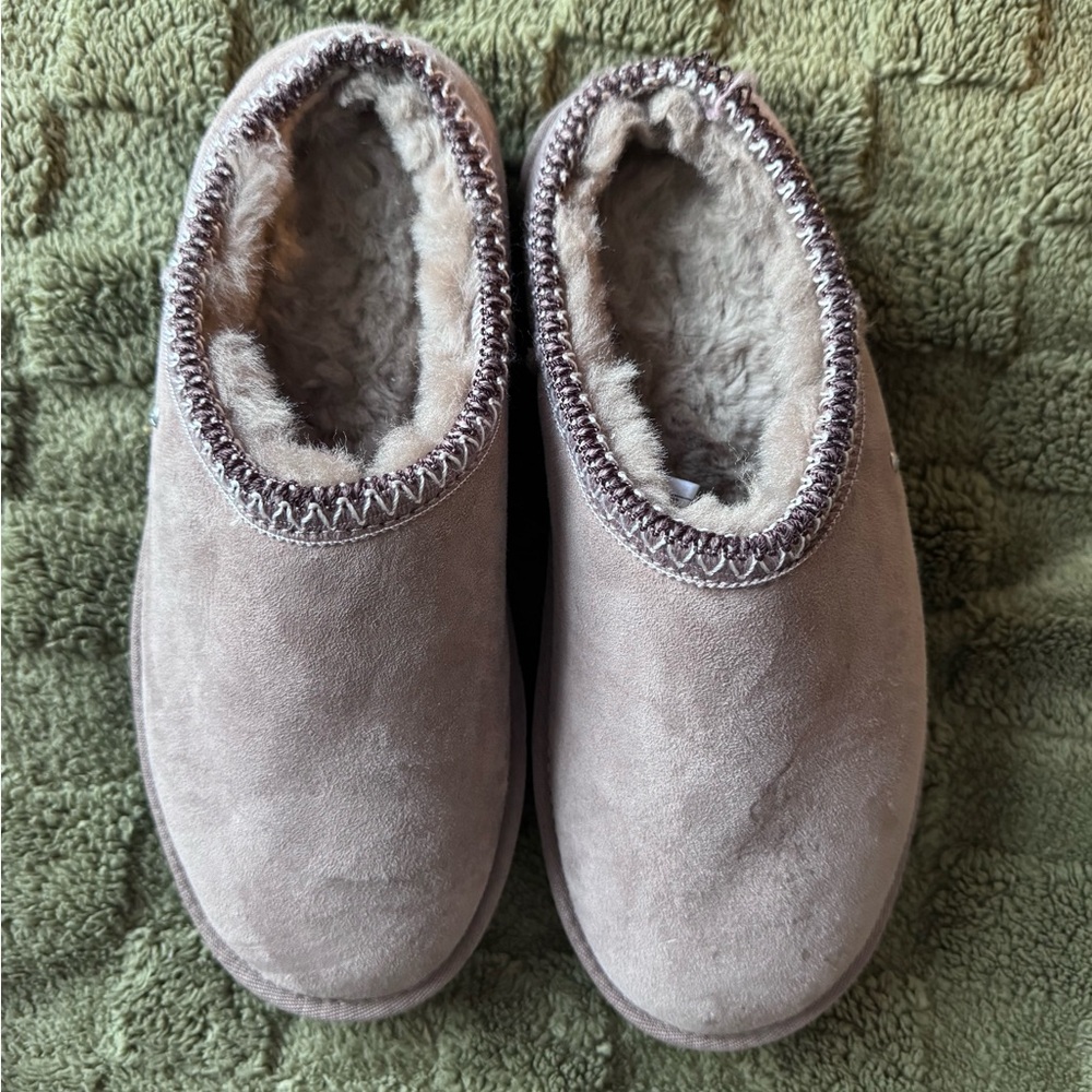Emu Gray Suede Mules